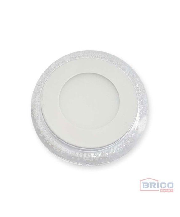 PANEL LED ROND NAPOLI 8+4W ENCASTRE BLC/VERT (485661B)