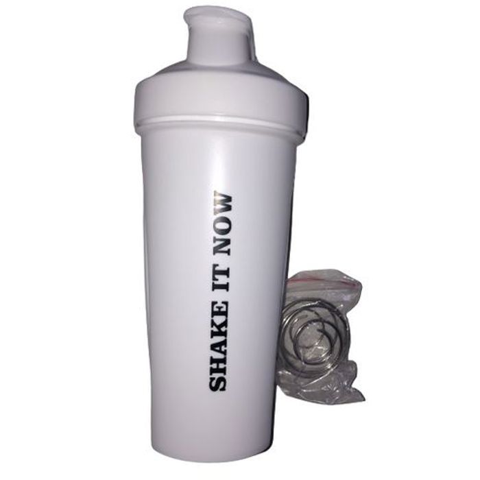 Bouteille Fitness Sports Protein Mixeur Shaker 600ml blanc