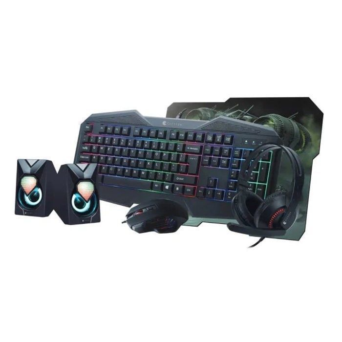 Pack Gaming Combo 5 en 1 Citytek MF109329 - Clavier, Tapis, Souris, Casque, Baffles