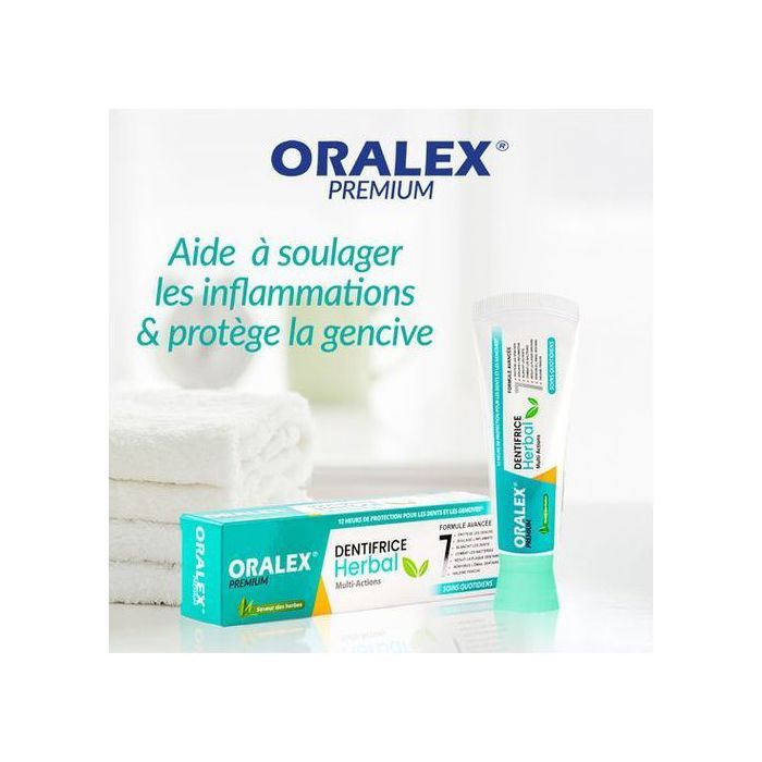 Dentifrice - ORALEX - Herbal Multi-actions - 12h Protection - Vegan - 120G