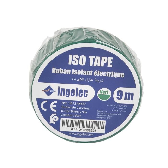 RUBAN ISOLANT VERT 0.13X19-9M RI131909V