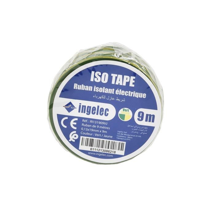 RUBAN ISO.VERT/JAUNE 0.1X19-9MRI131909VJ