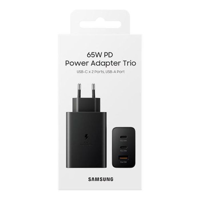 Samsung Chargeur Rapide 65W PD Power Adapter USB C x 2 USB -A Port