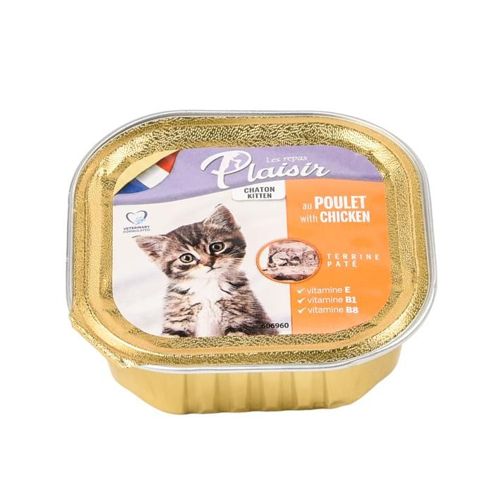 PATE CHAT AU POULET ET AU LAIT 100G LES REPAS PLA