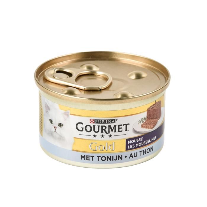 Pâtée pour chat - GOURMET GOLD - Mousse au thon - 85g - Nourriture humide - Adulte