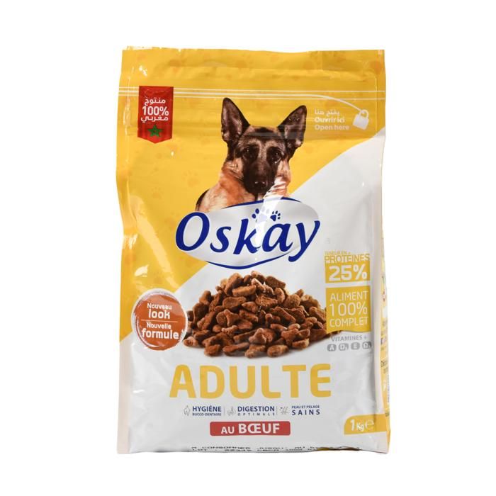 CROQUETTES AU BOEUF POUR CHIENS ADULTES 1KG OSKAY