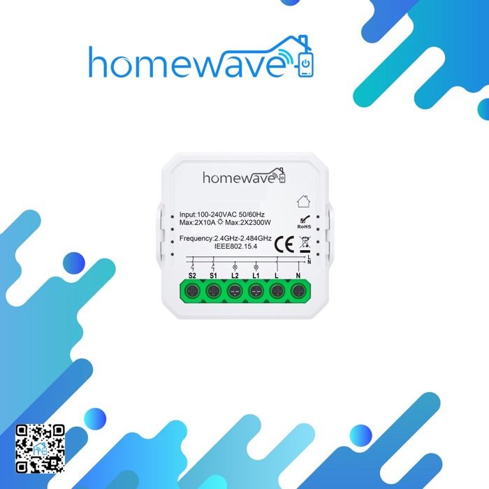 Module interrupteur intelligent ZigBee - 2 canaux