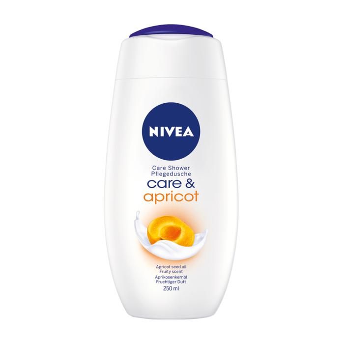 Gel douche - NIVEA - Care & Apricot - 250ml - Sans parabène - Pour tous types de peau