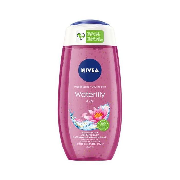 Gel douche - NIVEA - Waterlily & Oil - 250ml - Sans alcool - Flacon
