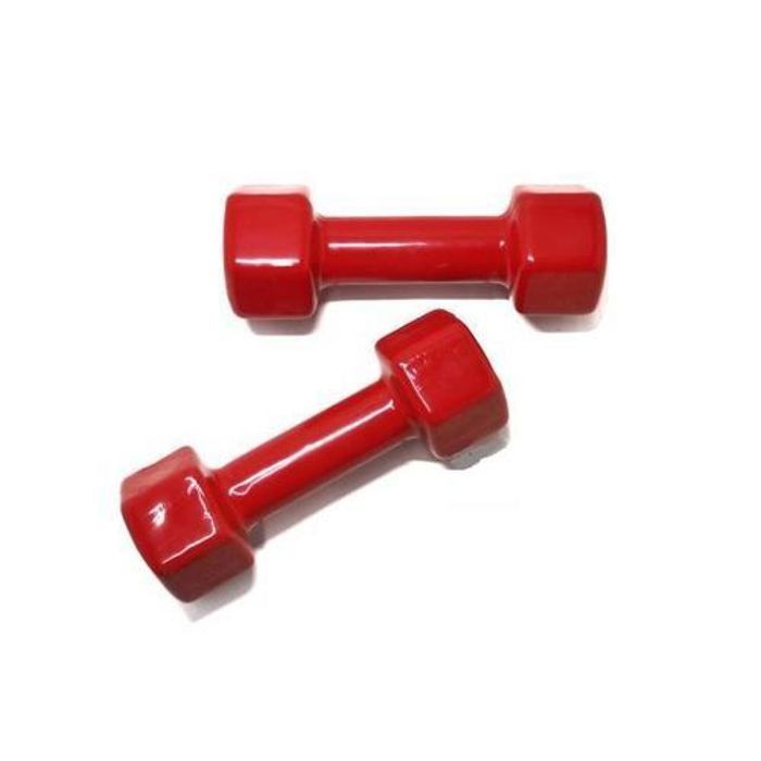 Haltères - GENERIC - Pack de 2 - 1Kg - PVC - Rouge