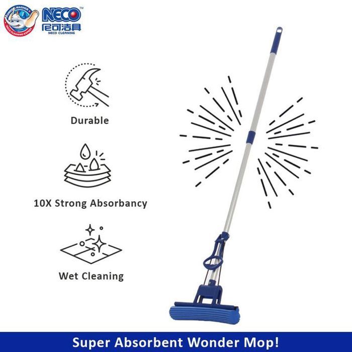 Neco PVA MOP -Super absorbant- Longue poignée télescopique -26cm