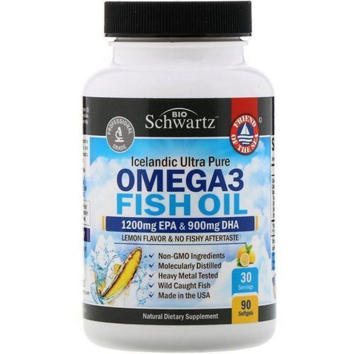 Oméga-3, Concentré d'huile de poisson,1200 mg d'EPA, 90 capsule
