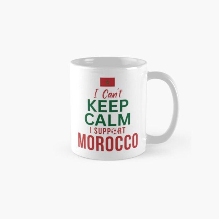 Je ne peux pas rester calme, je soutiens le Maroc Mug classique