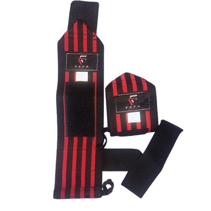 Bandes de soutien pour poignets - FAFA - Strap pour tirage - Noir - Musculation - Haltérophilie