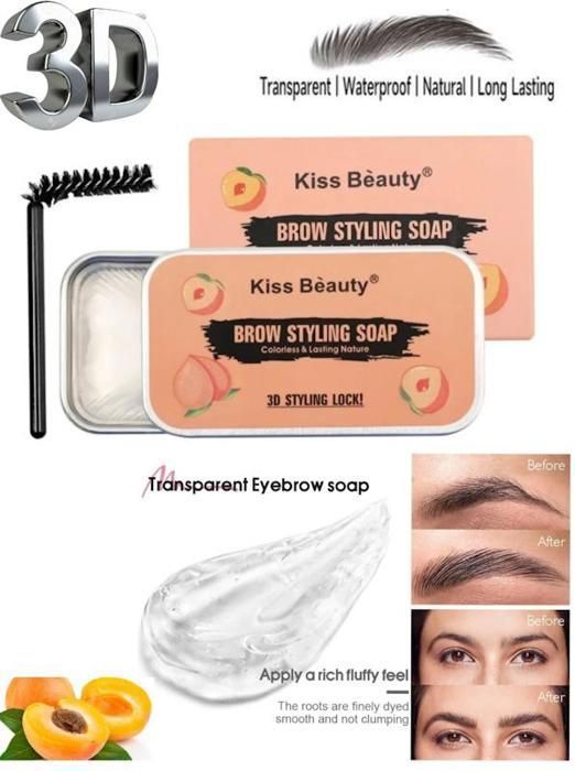 Fixateur de sourcils - 3D Savon naturel - Incolore - Transparent - Longue durée