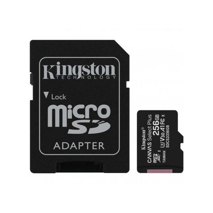Carte mémoire microSD - KINGSTON - Canvas Select Plus - 256 Go - Classe 10 - UHS 100MB