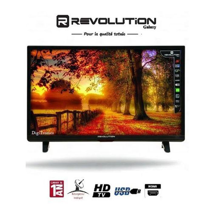 Télévision - Revolution TV 24" - HD - LED - Récepteur intégré - Smart TV