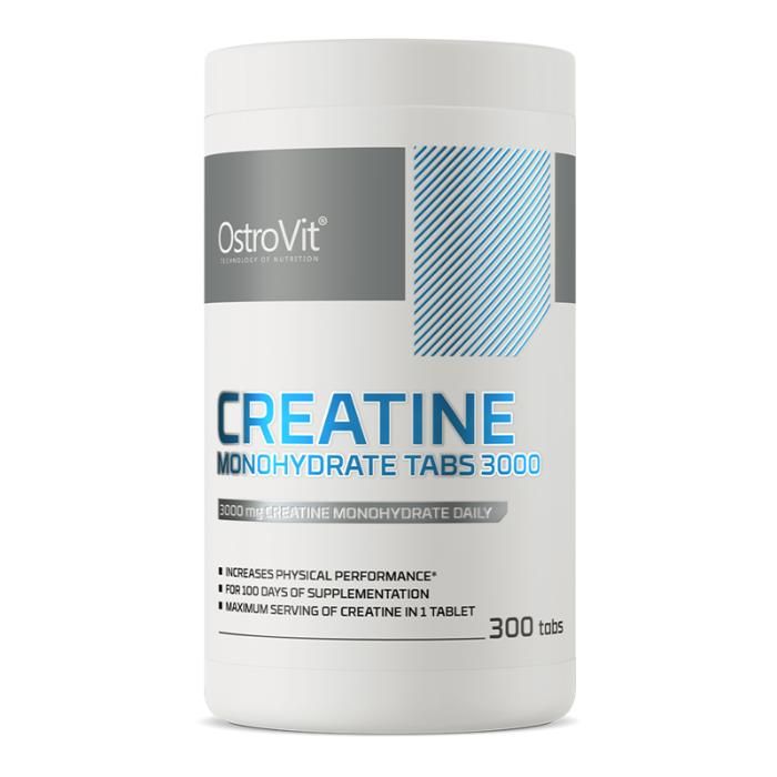 Creatine Monohydrate Tabs 3000 300 Tabs - Force & Masse Musculaire
