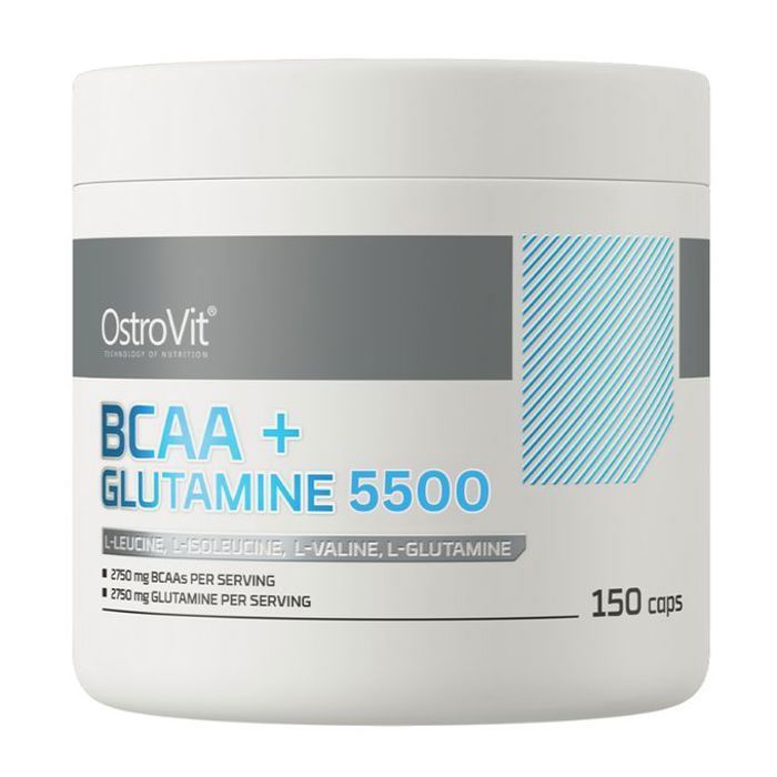 BCAA + Glutamine 5500 mg 150 Caps - Endurance, Récupération & Muscle