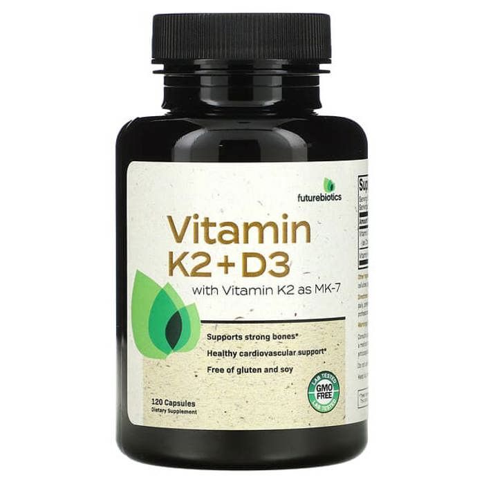 Vitamines K2 + D3 avec vitamine K2 sous forme de MK-7, 120 capsules