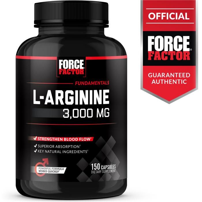 L-arginine, 3000 mg, Acide Aminé, Améliore la circulation sanguine 150 capsules