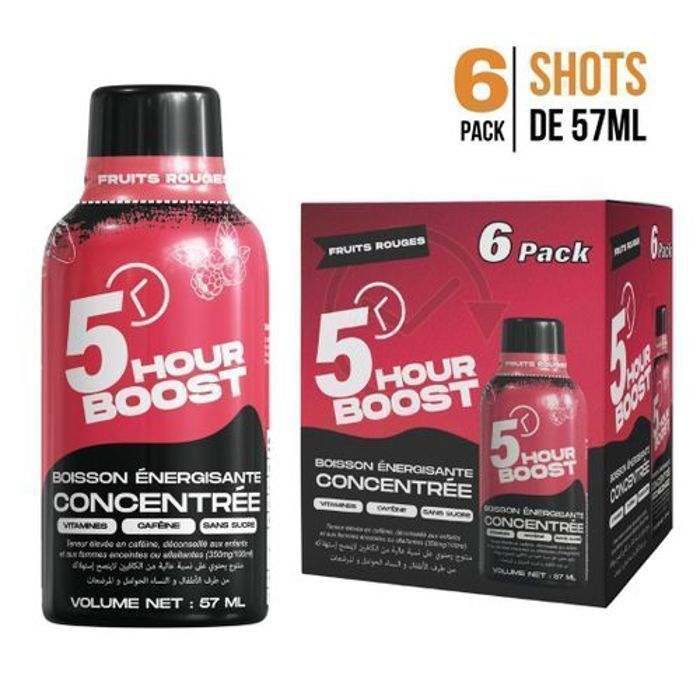 5 HOUR BOOST ENERGY SHOT - Fruits Rouges - 6x57 ml
