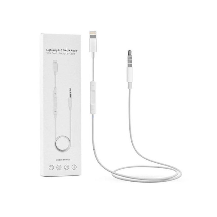 Câble Aux pour Lightning à 3.5mm Lightning Male Jack Car AUX Audio MH021