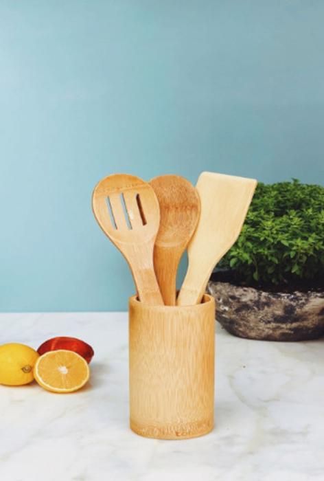 Ensemble d'Ustensiles de cuisine en Bambou