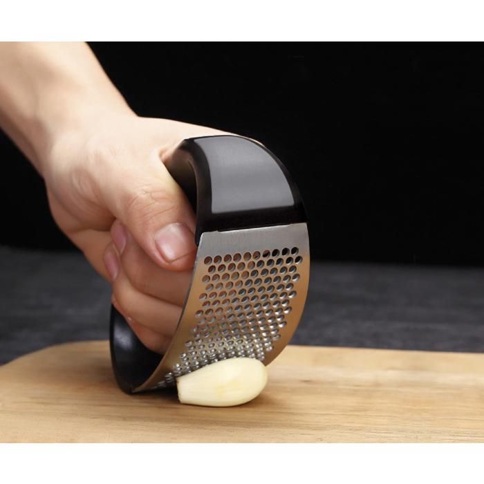 Presse-ail - Acier Inoxydable - Bascule - Manche Ergonomique - Compatible Lave-Vaisselle - Hache