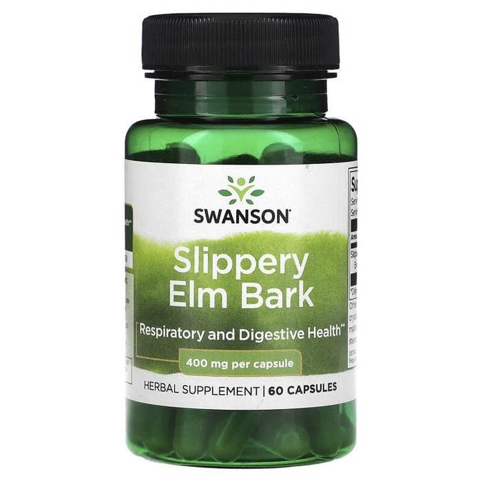 Slippery ELM, Écorce d'orme rouge, 400 mg, 60 capsules