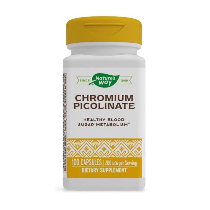 Chromium Picolinate, 200 µg, Soutien du métabolisme 100 Capsules