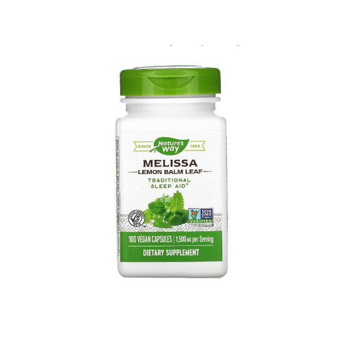 Mélisse, Feuille de mélisse, 1500 mg, 100 capsules vegan