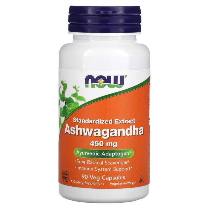 Now Food Ashwagandha Extrait standardisé 450 mg 90 capsules végétariennes