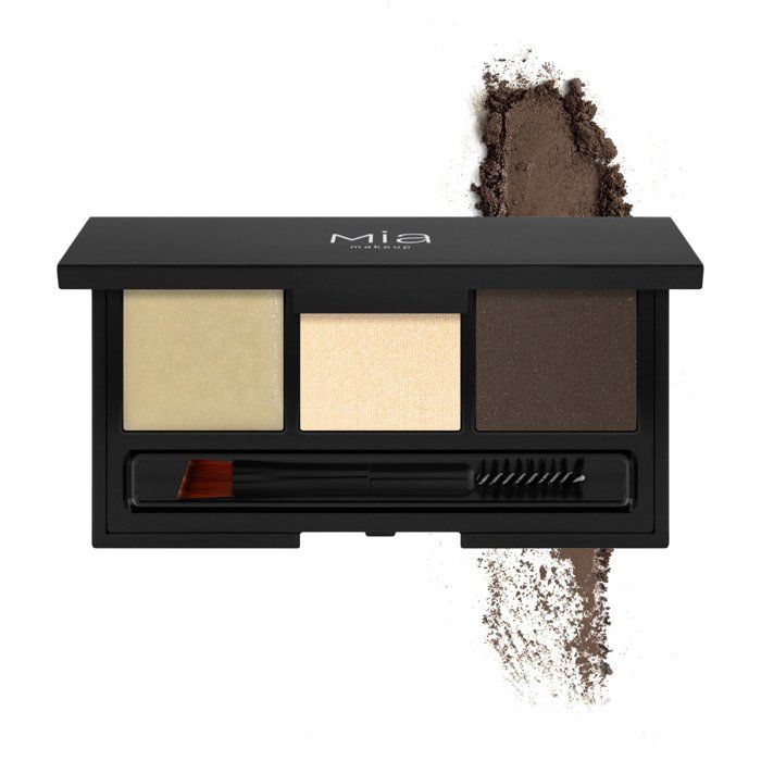 Palette Sourcils - MIA MAKEUP - Set & Define - Brunette - Cires et Poudres - Effet Naturel