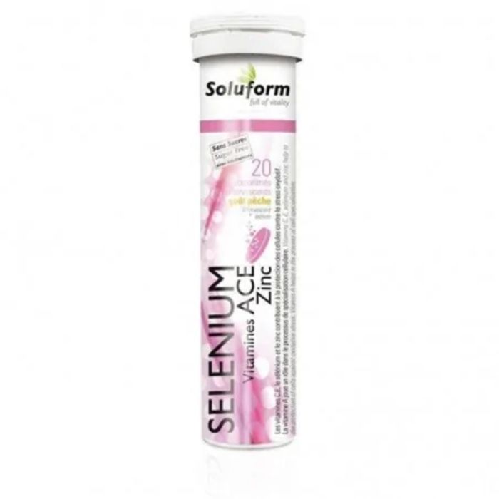 SOLUFORM SELENIUM VITAMINE ACE ZINC 20 COMPRIMES EFFERVESCENTS