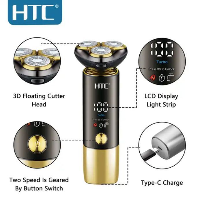Rasoir pour hommes HTC pour un rasage propre et puissant