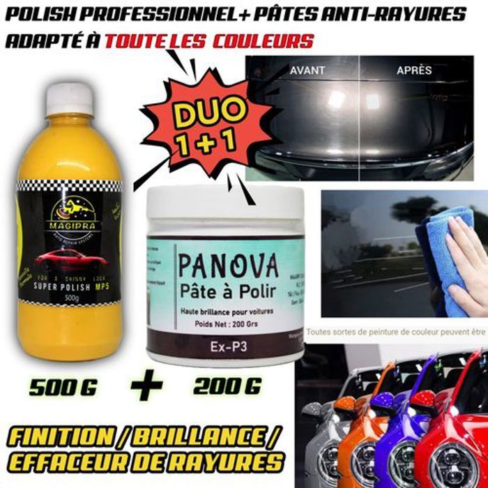 PACK PANOVA Efface Rayure + MAGIPRA super polish polissage lustrage brillance +