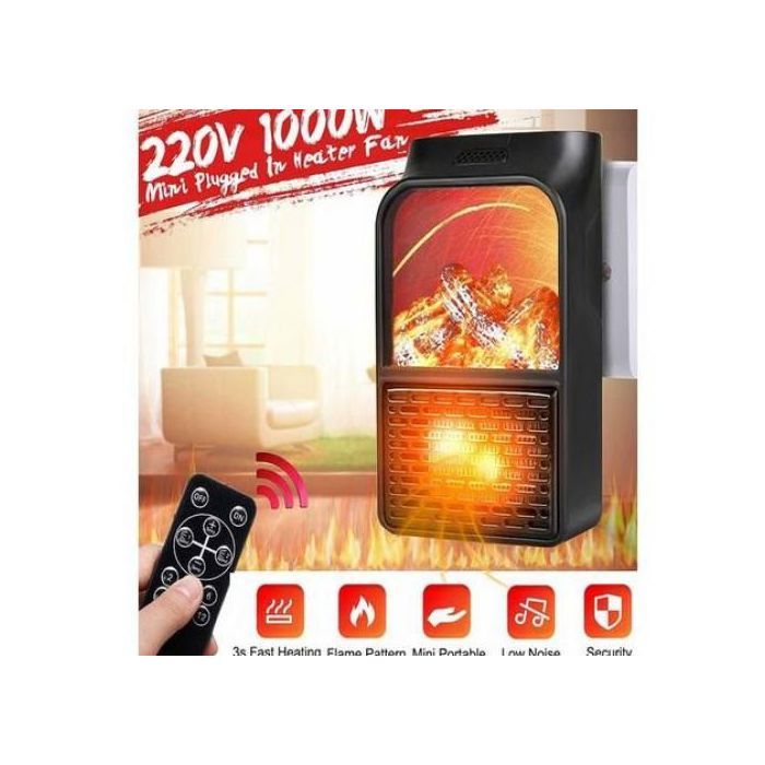chauffage mini Flame Heater instantané rapide avec télécommande 1000wt