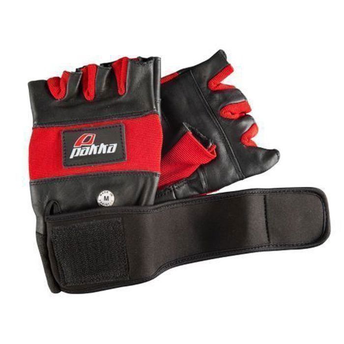Gants Musculation et Cyclisme - PAKKA - Cuir et Daim - Rouge - Confort Optimal - Ajustement Parfait