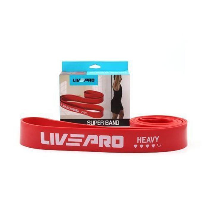 Bande de résistance - LIVEUPSPORTS - PRO SUPER RÉSISTANCE - 22KG à 80KG - Rouge - Multisport
