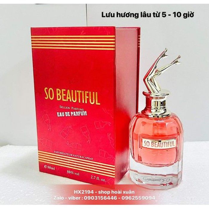 Eau de Parfum - So BEAUTIFUL - 80 ml - Parfum doux - Fleurs blanches