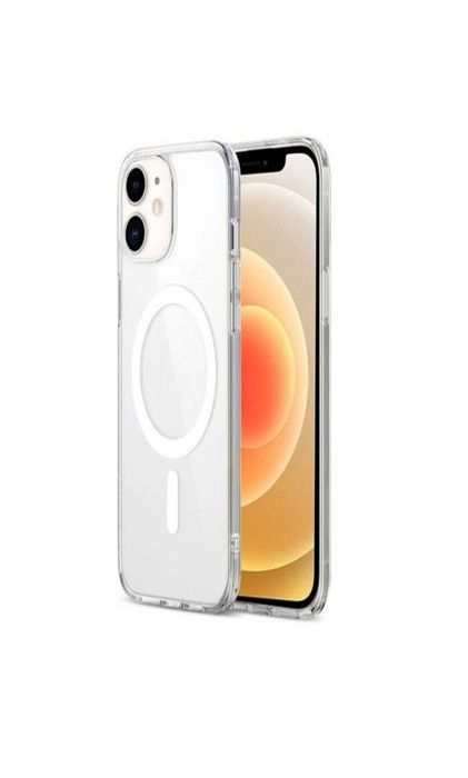 Pochette transparente pour iPhone 12 normal MagSafe magnétique