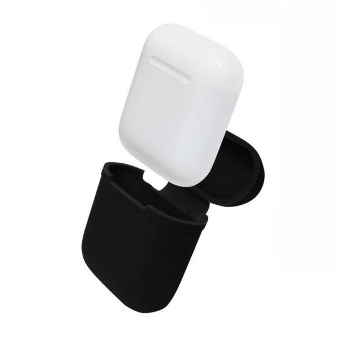 Etui Coque Silicone Noir pour Airpods 1 et 2