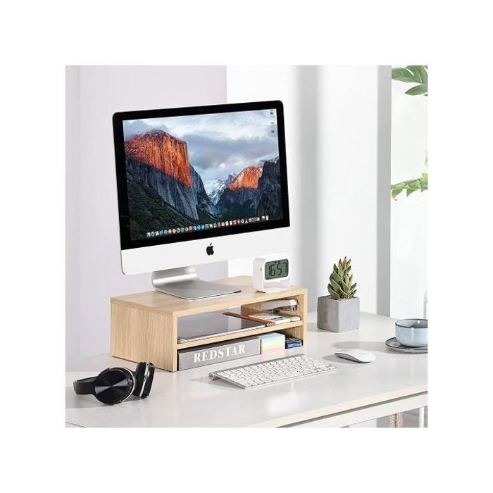 Table pour ordinateur - Professionnel - Bois rouge - 14 cm largeur - 24 cm profondeur - 45 cm hauteur