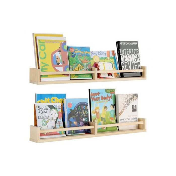 Étagères murales - Non spécifié - 60 CM - Bois rouge - Beige - Lot de 2