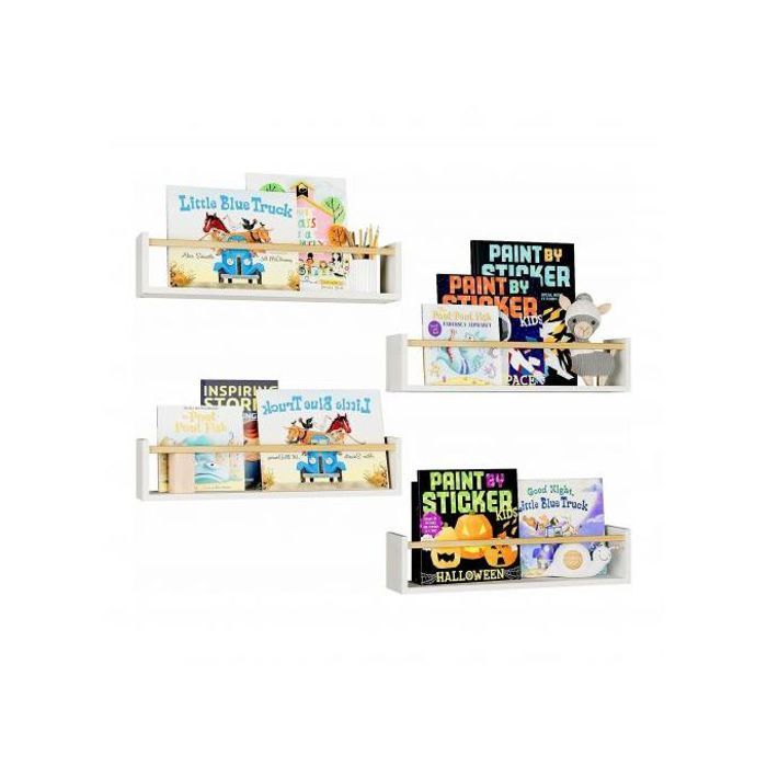 Étagères murales - Fixwal - 4 étagères - Bois massif - Durable - Flottantes