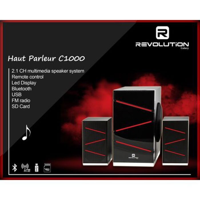 Enceinte Multimedia - REVOLUTION - Subwoofer 2.1 - Bluetooth - USB - HDMI