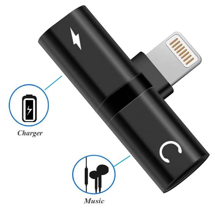 Double Adaptateur iPhone Charge et music en même temps