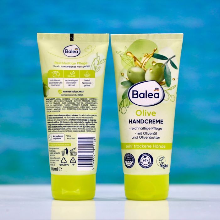 Dm Balea Douce Crème pour mains sèches et abîmés Handcreme Olive, 100 ml