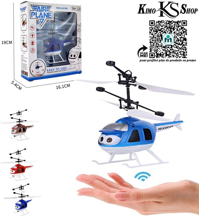Mini hélicoptère à Induction infrarouge pour enfant, jouet volant, avion, clignotant Tranche d'âge 14 ans et plus